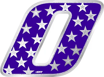 Immagine prodotto di Adesivo numero di gara per moto "0" Stelle 100 x 130 mm