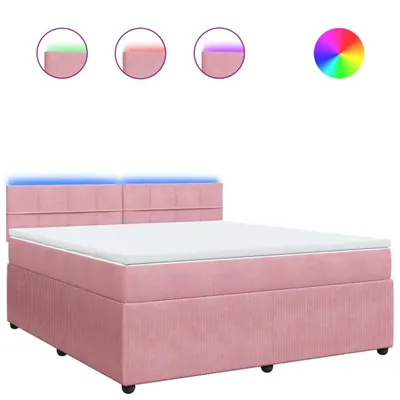 Produktbild von Boxspringbett mit Matratze Rosa 180x200 cm Samt
