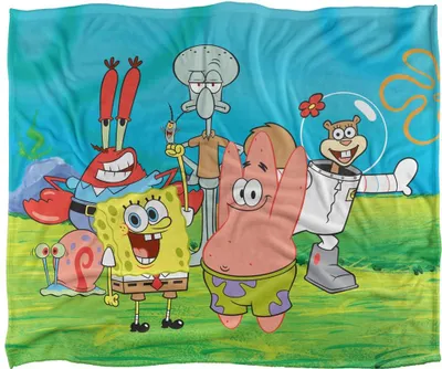Produktbild von SpongeBob SquarePants - Gruppenszene Decke, Seidig, Supersoft TV24086 (Einheitsgröße) (Bunt)