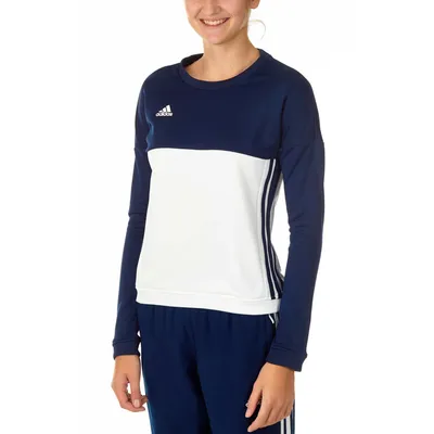 Image de Pull d'équipe Adidas T16 pour femme, bleu marine et blanc, AJ5415