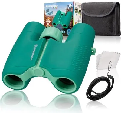 Produktbild von Kinder Fernglas, BRESSER JUNIOR, Robust, 6x Vergrößerung, Grün, Inkl. Tasche