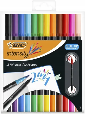 Produktbild von BIC Intensity Dual Doppelseitige Filzstifte 12 Farben