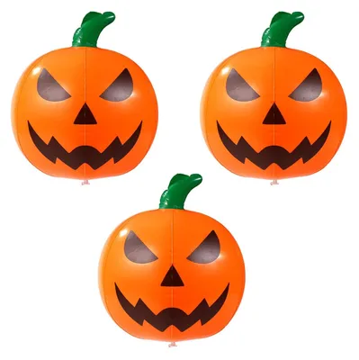 Productafbeelding van 3st Opblaasbare Halloween-Pompoenballen, 30x33cm, voor Halloween-feestartikelen