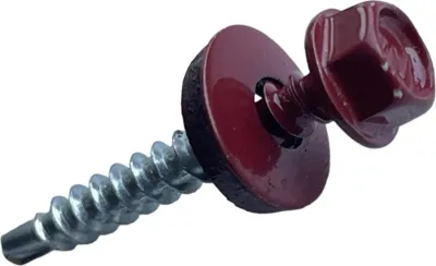 Produktbild von BKshop | Spenglerschrauben 4,8 x 20 mm - Oxidrot - Selbstschneidend - Mit Dichtscheibe