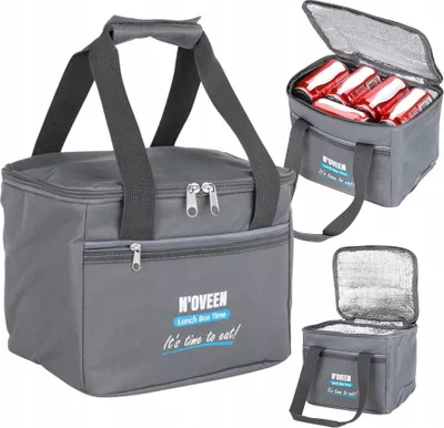 Zdjęcie produktu dla Torba Termiczna Izolacyjna Lunch Box Na Piknik Grilla N'oveen Lbb2 Szara 5L