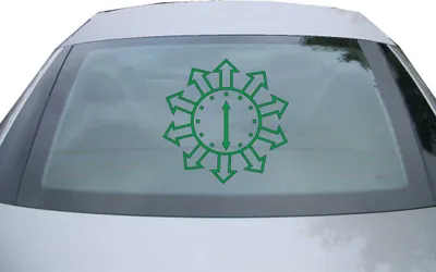 Produktbild von Indigos UG - Aufkleber Heckscheibe & Motorklappe DE2472 - grün - 600x600 mm - Chaosmagie - Auto Scheiben Fenster Heckklappe Tuning Racing JDM - Die cut