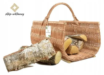 Produktbild von Sklep Wiklinowy Kaminholzkorb aus Weide 60 cm