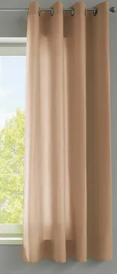 Produktbild von 1er Set Vorhänge Schal Ösen »Berlin« HxB 175x140 cm Sand Blickdicht Microsatin Lichtdurchlässig Uni Matt, 20405N