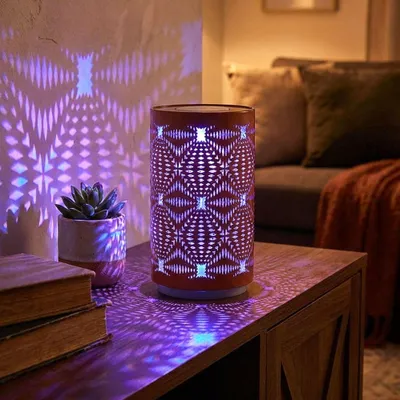 Immagine prodotto di Lampada da tavolo LED RGB, batteria ricaricabile, touch, oro, H 14 cm