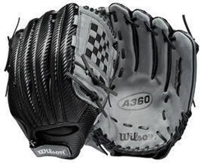 Obrázek produktu pro Wilson WBW100189125 12,5palcové baseballové rukavice pro mládež | A360 Series Catch pro levou ruku