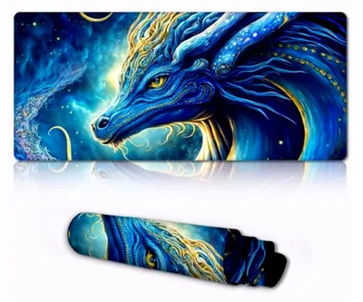 Produktbild von Gaming-Mauspad, professionelles Cosmic Space Dragon Mauspad (59,9 x 34,9 x 0,3 cm), große Unterlage für Gamer, Büro und Zuhause