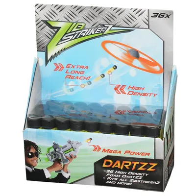 Produktbild von 36 Dartzz Ersatzmunition Zib Strickerz Abschussprojektile für Pistole Pfeile