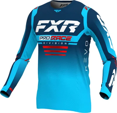 Produktbild von FXR Revo 2024 Motocross Jersey, dunkelblau/hellblau/rot, M