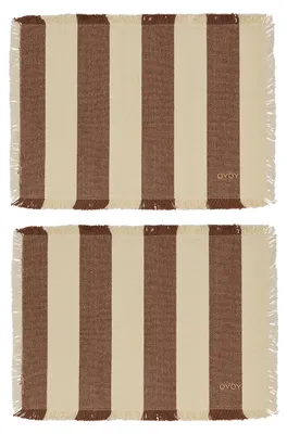 Imagen del producto de OYOY LIVING, individuales, 48 cm de largo x 36 cm de ancho x 0,3 cm de alto, color marrón