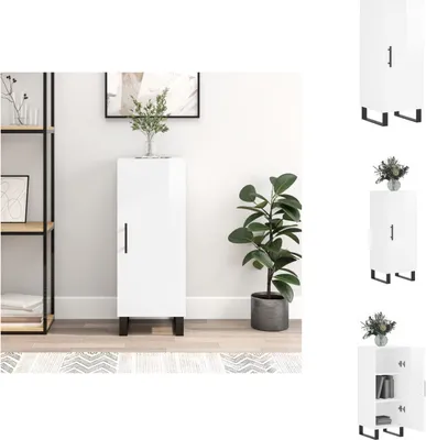 Image de vidaXL Sideboard Blanc brillant 34,5x34x90 cm Bois composite - Sideboards