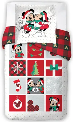 Produktbild von Weihnachtsbettwäsche Minnie und Mickey Happy and Merry