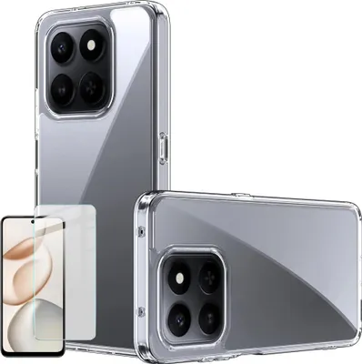 Produktbild von TPU Hülle + Schutzglas für Honor 400 Smart 4G 9H Glas Bundle Cover Transparent