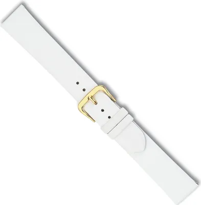 Produktbild von Uhrenarmband Kalbsleder glatt weiß ohne Naht Minott 26940G, Stegbreite:12mm