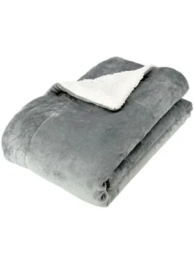 Produktbild von Decke, dicke, flauschige Decke, doppelseitig, Sherpa 150x200 Hellgrau