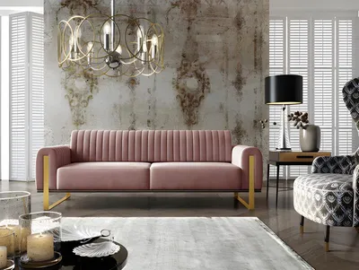 Immagine prodotto di Divano 3 posti imbottito tavolino in legno soggiorno alta qualità eleganza