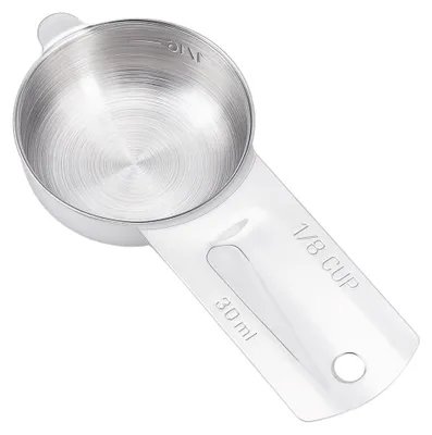 Edelstahl-Messlöffel 30 ml, 1/8 Tasse, Kaffeelöffel