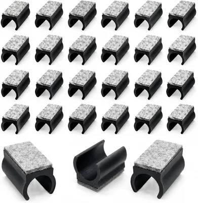 Imagen del producto de Deslizadores para sillas de fieltro, 25 mm, 24 unidades, antideslizantes, para sillas de comedor y de oficina
