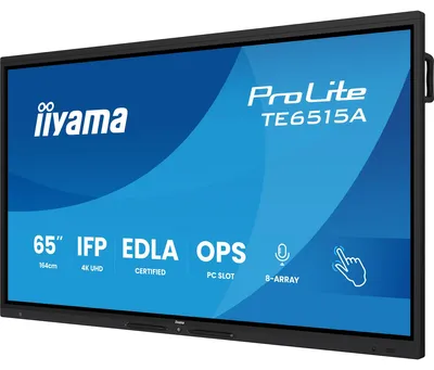 Produktbild von IIYAMA 163.9cm(65") TE6515A-B1AG 16:9 M-Touch 2xHDMI+2xUSB-C (Speditionsversand)