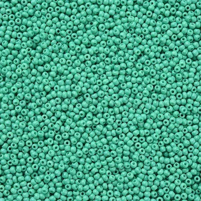 50g Rocailles Glasperlen ca. 2,3x1,5mm 1mm Bohrung Perlen Schmuck türkisgrün