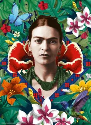 Immagine prodotto di Frida Kahlo - fantasia fiorita