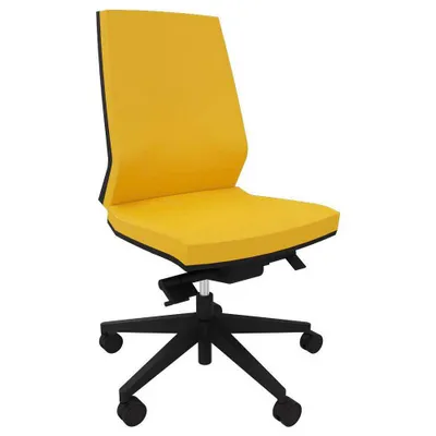 Produktbild von Quadrifoglio Bürostuhl Omnia gelb, schwarz Stoff