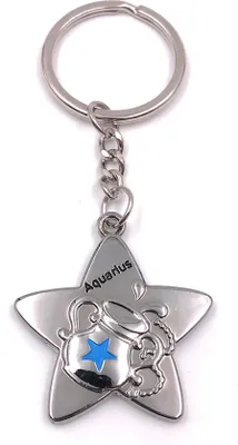 Produktbild von Onwomania Schlüsselanhänger Wassermann Sternzeichen Metall Anhänger Charm