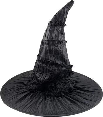 Produktbild von Halloween-Hexenhut für Damen, breite Krempe, schwarzer Hexenhut, Party-Cosplay-Zubehör für Halloween, Maskerade, Karneval