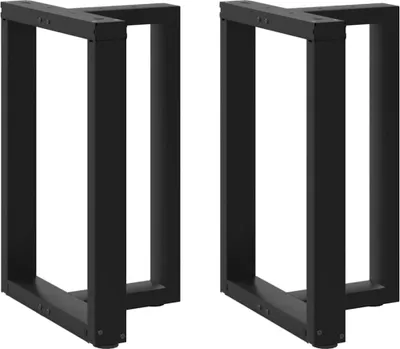 Obrázok produktu pre Nohy k jedálenskému stolu v tvare T, 2 ks, čierne, 60x35x(72-73) cm, oceľ
