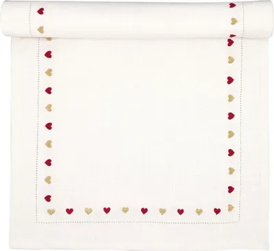 Produktbild von Greengate Grace Tischläufer bestickt white 140x45cm
