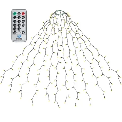 Produktbild von Salcar LED Lichterkette Weihnachtsbaum 10 x 2 mWeihnachtsbeleuchtung 9 Beleuchtungsmodi mit Ring und Fernbedienung