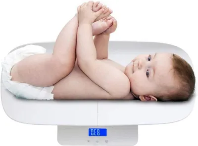 Productafbeelding van Digitale weegschaal - Baby weegschaal huisdier - Nauwkeurig wegen - LCD met achtergrondverlichting - 100 kg capaciteit - Wit
