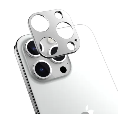 Produktbild von SwitchEasy LenShield Aluminium-Kameraobjektivschutz für iPhone 15 Pro Max, Silber