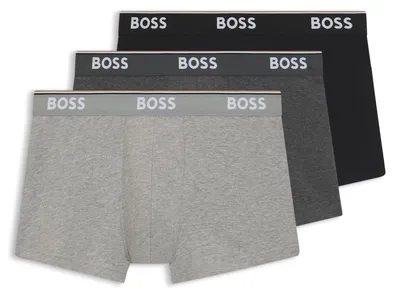 Produktbild von BOSS Herren Trunk 3p Co/EL Boxershorts, Open Blue 487, XXL EU
