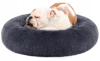 Produktbild von FEANDREA Donut Hundebett für Hunde & Katzen 80cm Dunkelgrau