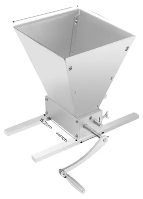 Image de Moulin à grains, avec écartement de rouleaux réglable, capacité de 4 litres, couleur argent