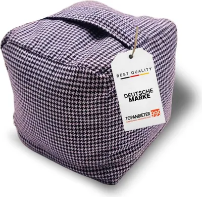 Produktbild von TOPANBIETER 999 Türstopper Cube blau/weiß Bodenstopper Tür Stopper Türkeil Türsack