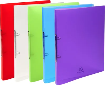 Produktbild von Exacompta 30x Ringbuch Crystal Colours + 2 Ringen 15mm PP, A4, sortiert, 54198E