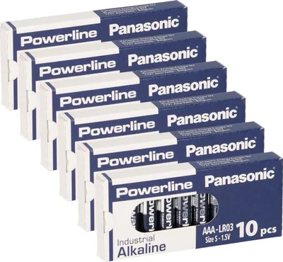 Produktbild von 60x MICRO AAA LR03 MN2400 Batterie PANASONIC POWERLINE INDUSTRIAL 1383mAh