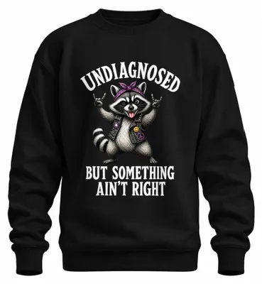 Imagen del producto de Camiseta de cuello redondo con el texto: "No diagnosticado, pero algo no está bien". Estilo sarcástico. Color: . Talla: S