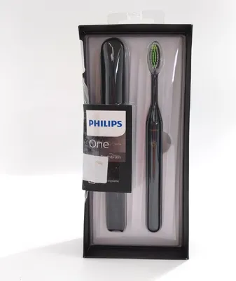 Image de Philips One brosse à dents électrique Charge USB Noir mat Modèle HY120026 Power Soins dentaires