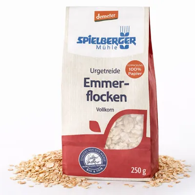 Produktbild von Spielberger Emmerflocken, demeter 250g - 1 Beutel