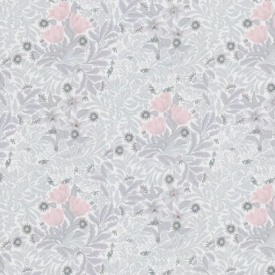 Immagine prodotto di Profhome 390575-GU Carta da parati floreale Floral opaca grigio bianco rosa 5,33 m2