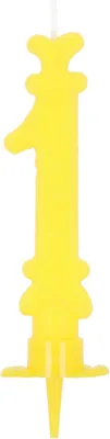 Immagine prodotto di Candela "Buon Compleanno", gialla, numero 1