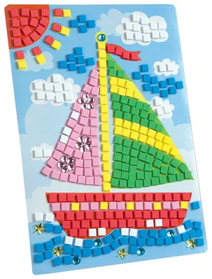 Produktbild von folia Moosgummi-Mosaik "Schiff" 405 Teile