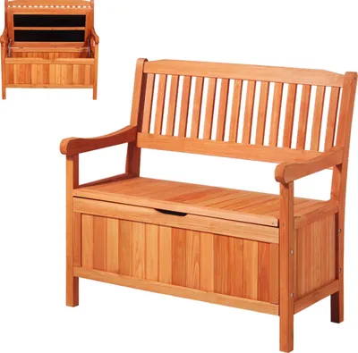 Produktbild von VEVOR Gartenbank, Truhenbank mit Stauraum, Aufbewahrungsbank, Tragkraft bis zu 328 kg, Gartensitzgelegenheit & Veranda-Dekoration, für Terrasse, Garten, Balkon, 106,5x58,5x90,1 cm